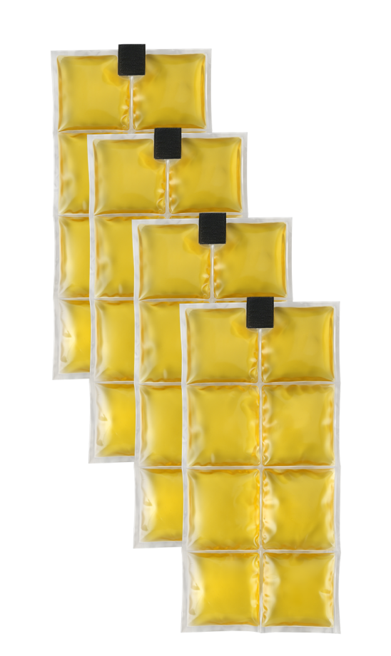 Coolpac 21˚C / 70˚F - 8 cells Yellow (set of 4 units)