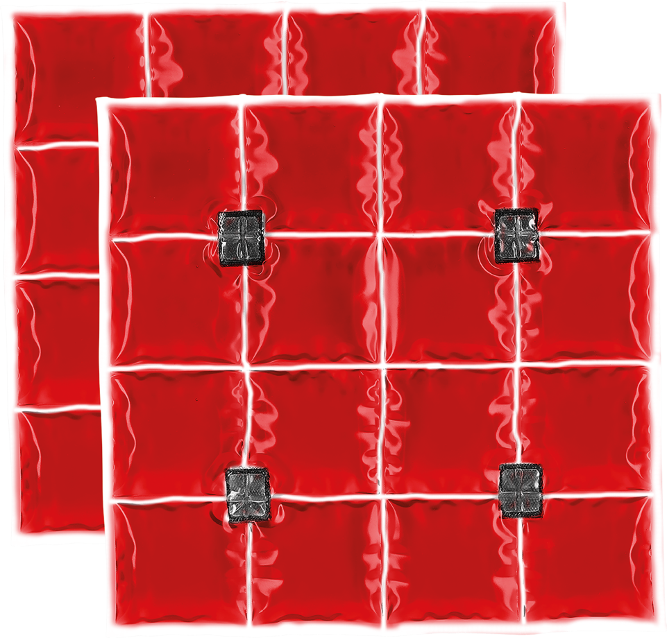 Coolpac 29˚C / 84˚F - 16 cells Red (set of 2 units)