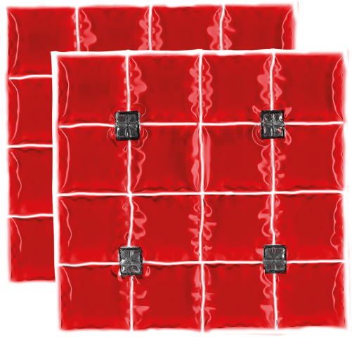 Coolpac 29˚C / 84˚F - 16 cells Red (set of 2 units)
