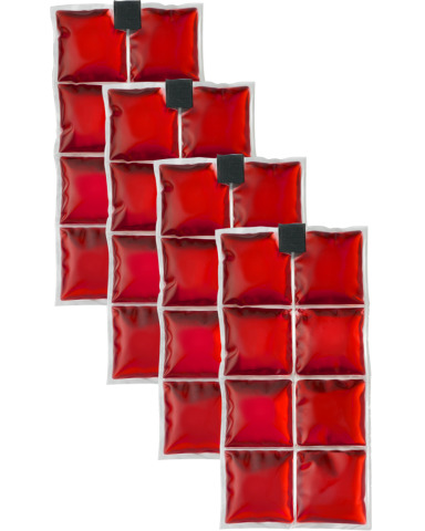 Coolpac 29˚C / 84˚F - 8 cells Red (set of 4 units)